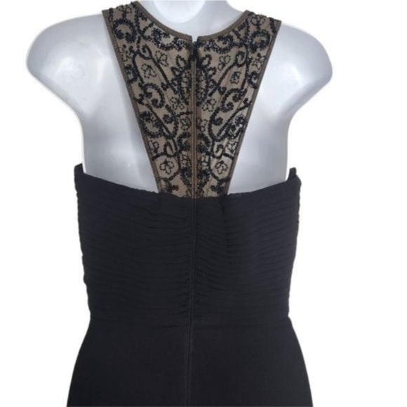 TADASHI Collection 100% Silk Beaded Halter Gown - size 4. M - Picture 8 of 12